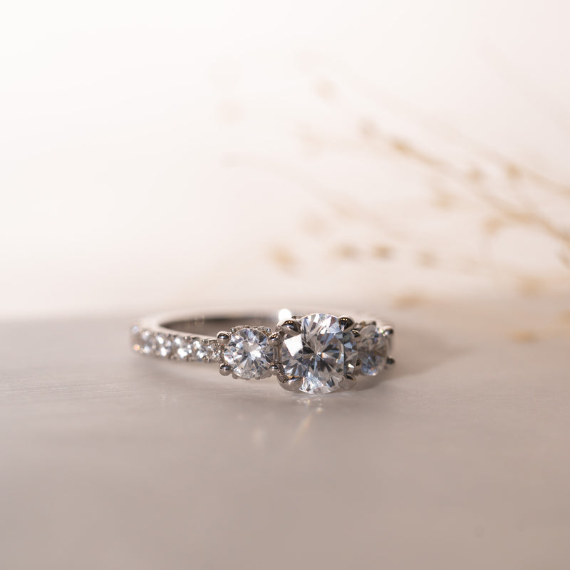 Ethically crafted lab diamond engagement ring in recycled precious metal – The Kara Ring by Ethica Diamonds