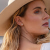 The Karensa Earrings | VS1 D-E Lab Diamonds. Ethical Gemstones. 100% Recycled 9k Gold Halo