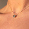 The Karensa Pendant | VS1 D-E Lab Diamonds. Ethical Gemstone. 100% Recycled 9k Gold Halo