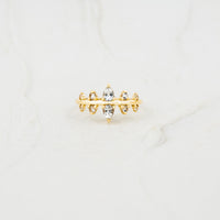 The Kelynen | VS1 D-E Lab Diamonds. 100% Recycled 9k Gold Nature Stacking Ring