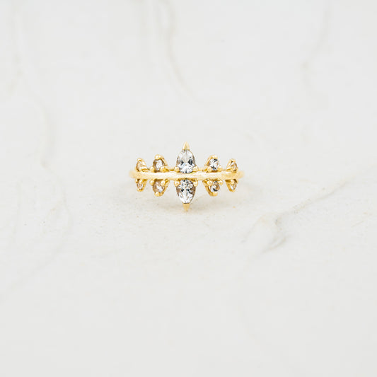 The Kelynen | VS1 D-E Lab Diamonds. 100% Recycled 9k Gold Nature Stacking Ring