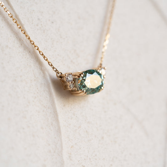 The Kiona | Oval Seafoam Necklace