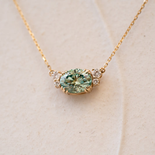 The Kiona | Oval Seafoam Necklace
