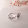 The Kyomi Ring | Lab Diamond Floral Vine Open Shank Band