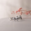 The Kyomi Ring | Lab Diamond Floral Vine Open Shank Band