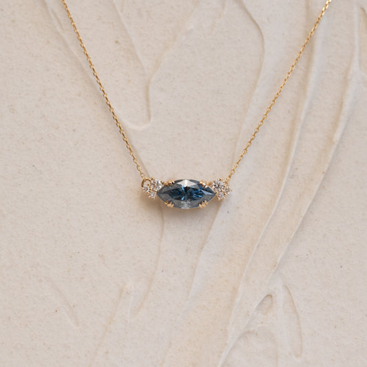 The Lani | Accented Blue Marquise Necklace