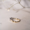 The Lara Ring | Lab Diamond Cushion Cut Trilogy Hidden Halo Engagement