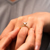 The Leola Ring | Lab Diamond Cushion Accented Engagement Solitaire