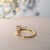The Leola Ring | Lab Diamond Cushion Accented Engagement Solitaire