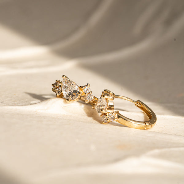 The Linnea | 1.2ct Diamond Huggie Earrings