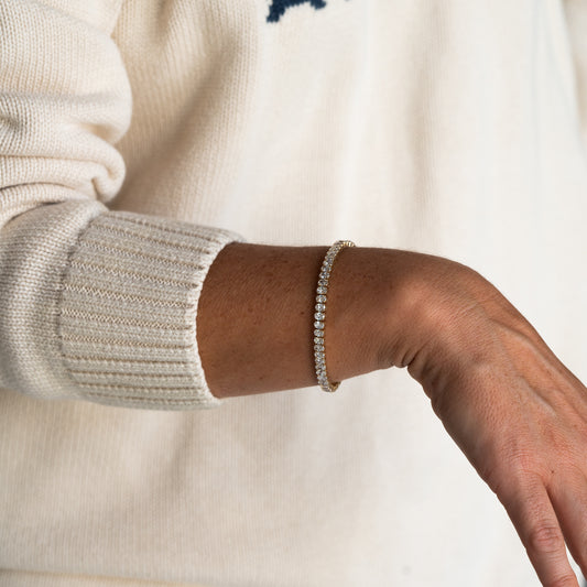 Liora yellow oval lab-grown diamond tennis bracelet by Ethica Diamonds in Cornwall