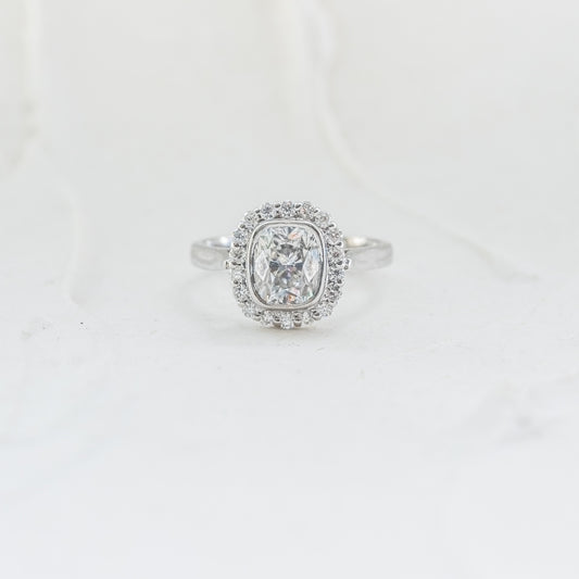 The Lovina | Cushion Cut Lab Diamond Classic Halo Engagement Ring