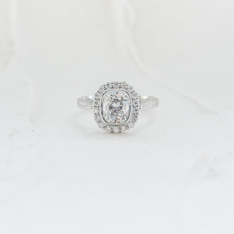 The Lovina | Cushion Cut Lab Diamond Classic Halo Engagement Ring