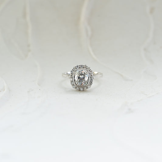 The Lovina | Cushion Cut Lab Diamond Classic Halo Engagement Ring
