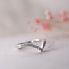The Lucie Ring | Lab Diamond Pavé Chevron Stacking Band