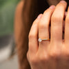 The Lucille Ring | Round Lab Diamond Floral Petal Engagement Solitaire