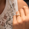 The Lucille Ring | Round Lab Diamond Floral Petal Engagement Solitaire