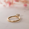 The Lucille Ring | Round Lab Diamond Floral Petal Engagement Solitaire