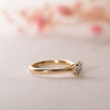 The Lucille Ring | Round Lab Diamond Floral Petal Engagement Solitaire
