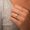 The Luna Ring | Lab Diamond East West Set Emerald Cut Engagement Solitaire