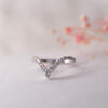 The Lux Ring | Lab Diamond Pavé Chevron Shaped Band