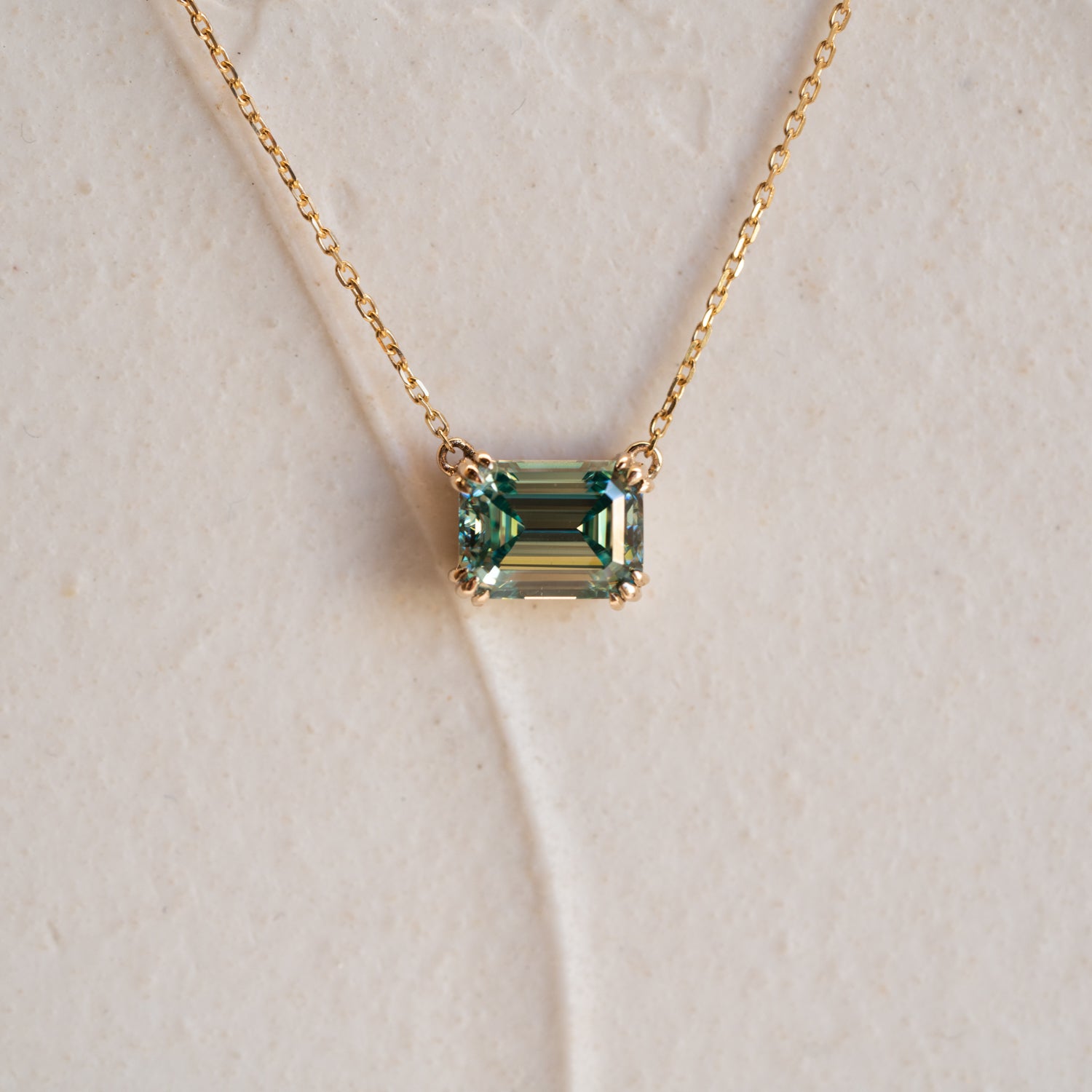 The Mae | Seafoam Emerald Necklace