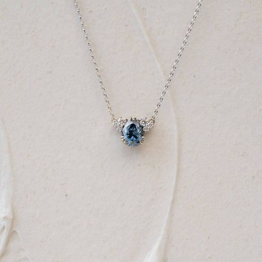 The Marianne | Blue Pear Cut Necklace
