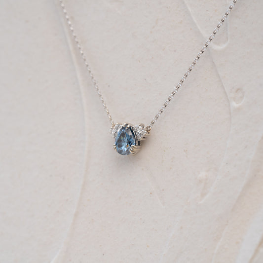 The Marianne | Blue Pear Cut Necklace