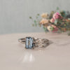 The Marilyn Ring | 2.05ct Chatham® Aqua Spinel & Lab Diamond Toi Et Moi