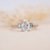 The Marni Ring | Oval Lab Diamond Accented Art Deco Engagement