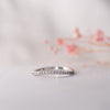 The Meera Ring | Lab Diamond Shaped Pavé Wave Band