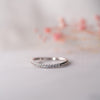 The Meera Ring | Lab Diamond Shaped Pavé Wave Band