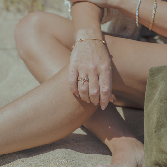 The Melder Ring |  Lab Diamond. 100% Recycled 9k Gold Stacking