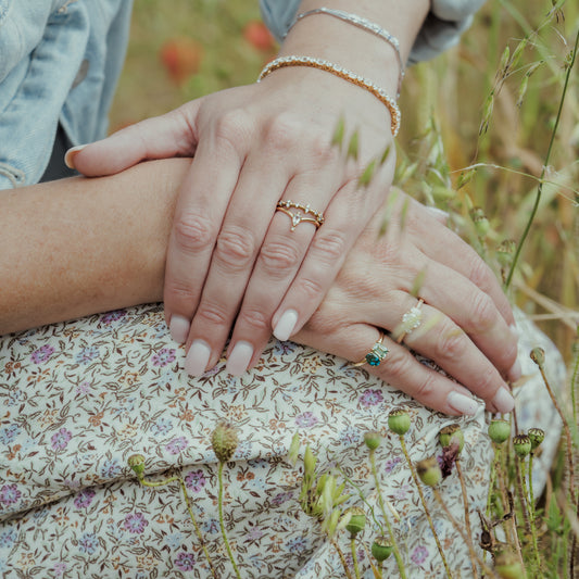The Melder Ring |  Lab Diamond. 100% Recycled 9k Gold Stacking