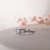 The Meredith Ring | Lab Diamond Round & Pear Cut Shoulder Set Engagement Trilogy