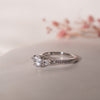 The Meredith Ring | Lab Diamond Round & Pear Cut Shoulder Set Engagement Trilogy