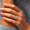 The Millie Ring | Lab Diamond Oval & Half Moon Cut Engagement Trilogy