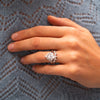 The Millie Ring | Lab Diamond Oval & Half Moon Cut Engagement Trilogy