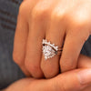 The Millie Ring | Lab Diamond Oval & Half Moon Cut Engagement Trilogy