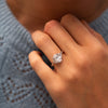 The Millie Ring | Lab Diamond Oval & Half Moon Cut Engagement Trilogy
