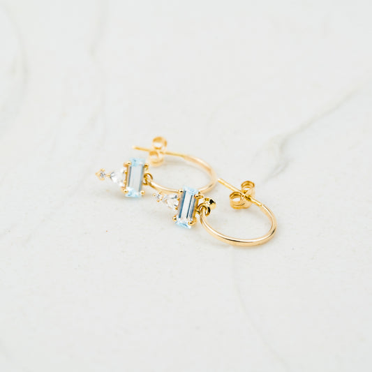 The Morvoren Earrings | VS1 D-E Lab Diamonds 9k Gold Huggies