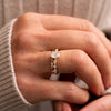 The Nadia Ring | Oval Lab Diamond Marquise Shoulder Set Engagement