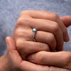The Natalia Ring | Round Lab Diamond Accented Art Deco Engagement