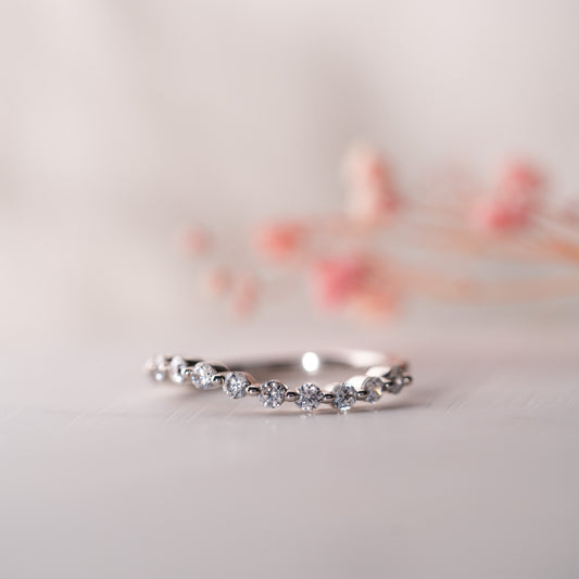 The Neri Ring | Lab Diamond Wave Shaped Band