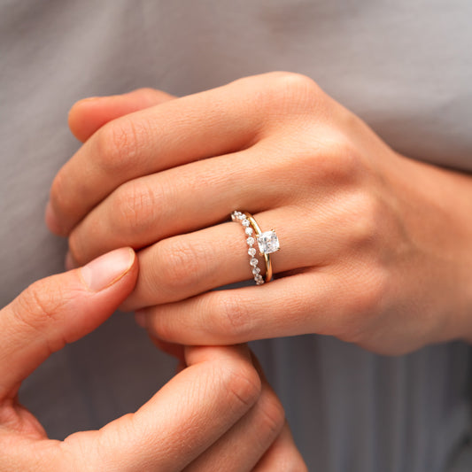 The Neri Ring | Lab Diamond Wave Shaped Band