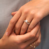 The Leola Ring | Lab Diamond Cushion Accented Engagement Solitaire