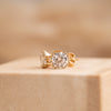 The Nessa Earrings | Round Lab Diamond Split Claw Studs 9k yellow gold
