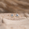 The Nessa Earrings | Round Lab Diamond Split Claw Studs 9k yellow gold