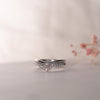 The Nira Ring | Lab Diamond Chevron Double Stacking Band