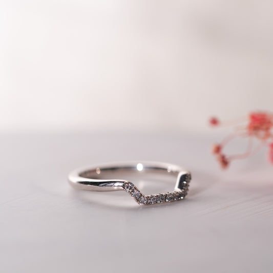 The Nora Ring | Lab Diamond Custom Shaped Pavé Band